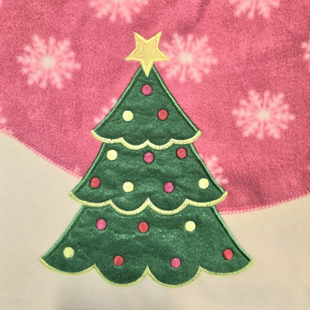 Bonnie Jean Baby Girls Snowflake Christmas Tree Fleece Jumper Dress Size 6x - Picture 3 of 10